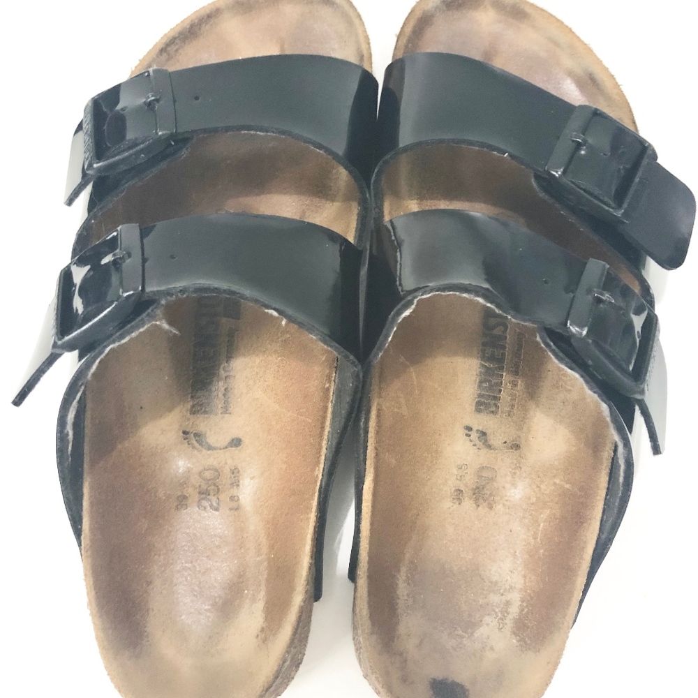 BIRKENSTOCK Arizona Black Patent Leather Sandals